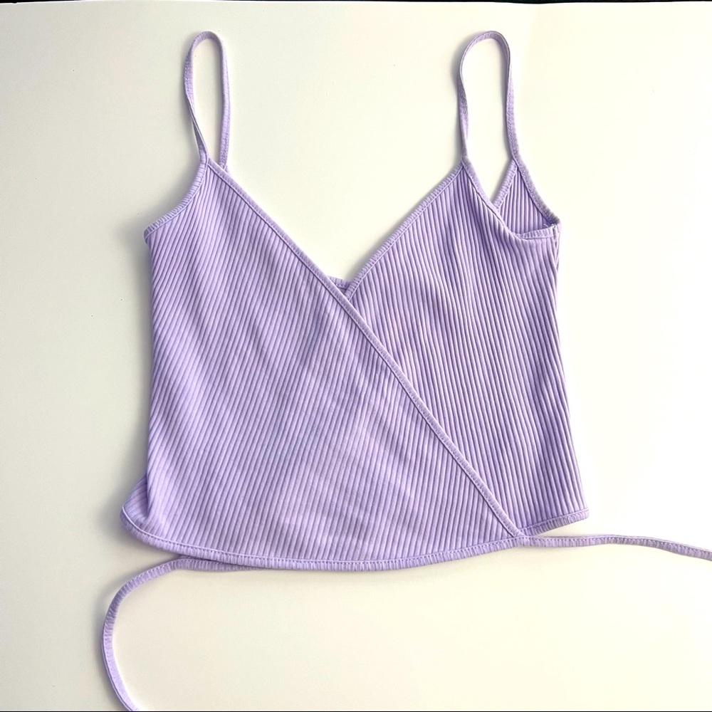 Ribbed Wrap Around Crop Top